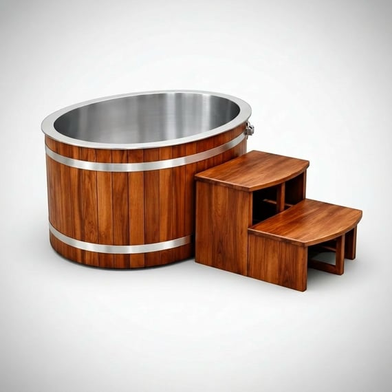 Oval Cedar Ice Bath
