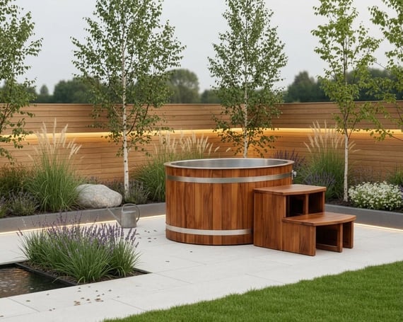 Oval Cedar Ice Bath
