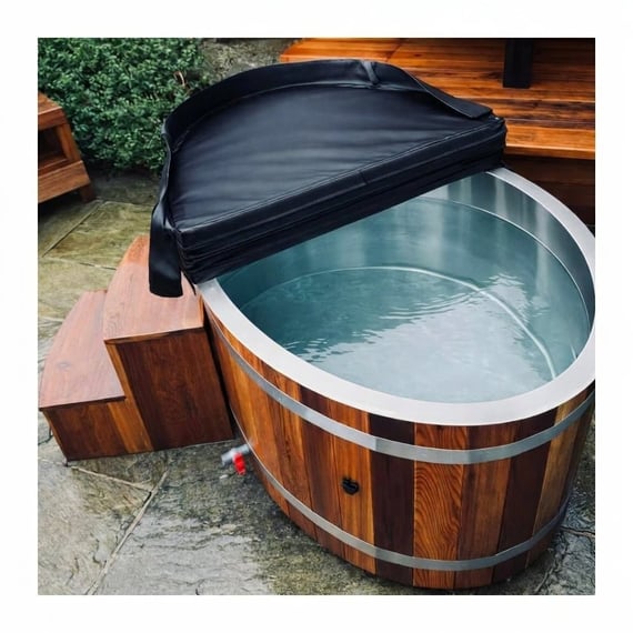 Oval Cedar Ice Bath