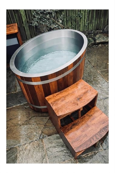 Oval Cedar Ice Bath